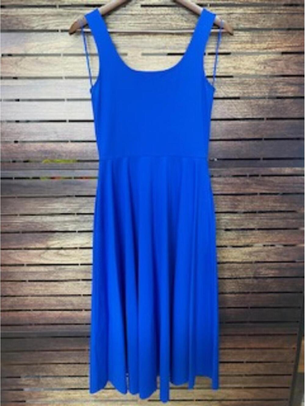 Alfani Blue Sleeveless Midi Dress Size S - Picture 2 of 6